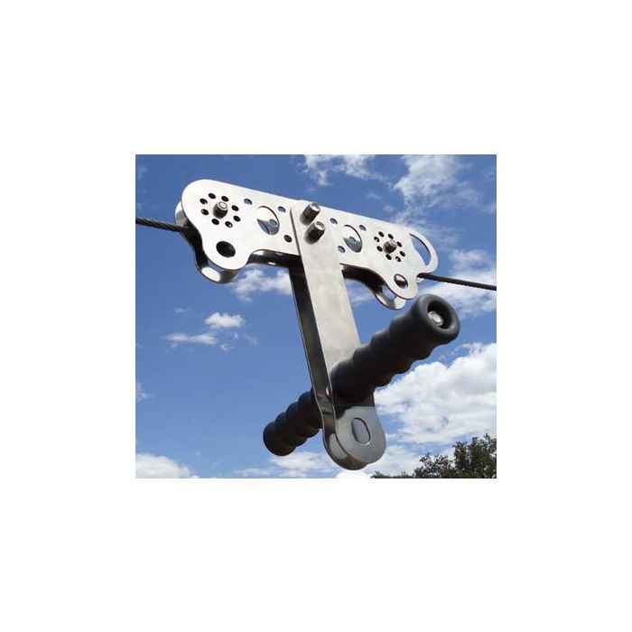 Lightspeed Impact Professional Zipline Trolley - Rated To 75 MPH, Fits 3/8" To 3/4" Cable, Made In USA